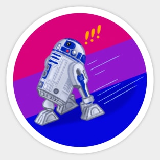 Chaotic Bi Pride Droid Sticker